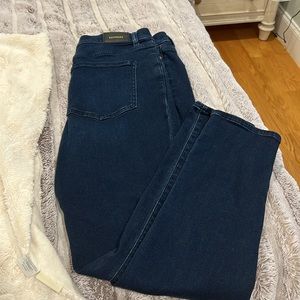 Express skinny high rise blue jeans